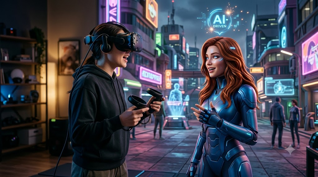 AI NPC in a VR game responding in real time