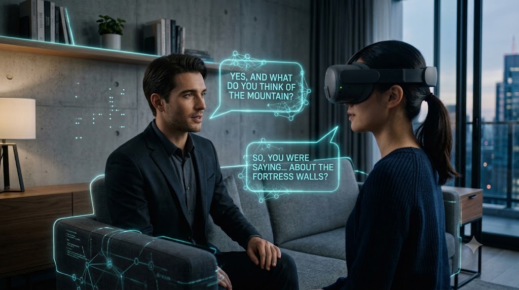 AI-powered VR NPC holding a real-time conversation