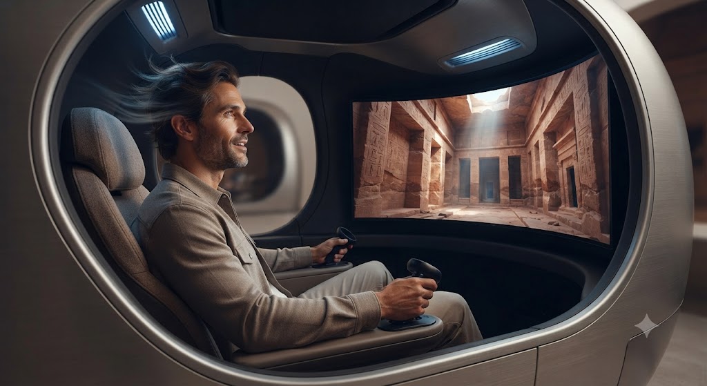 AlUla Adventures interactive VR pod experience Saudi Arabia