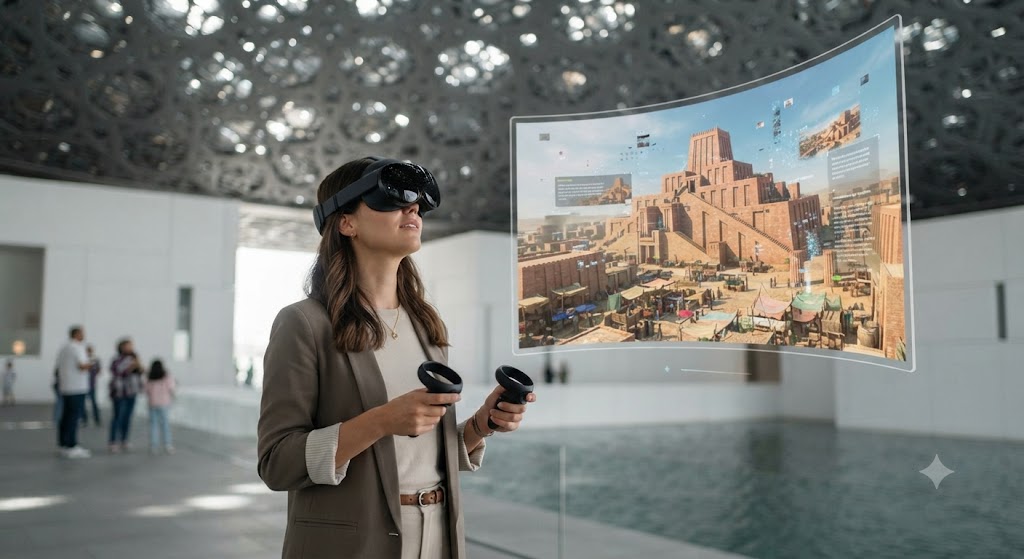 Louvre Abu Dhabi VR museum tour heritage reconstruction