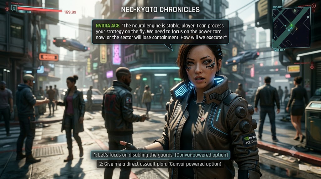 generative AI game character powered by NVIDIA ACE