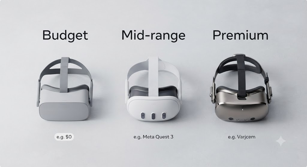 vr headset price tiers budget to premium 2026